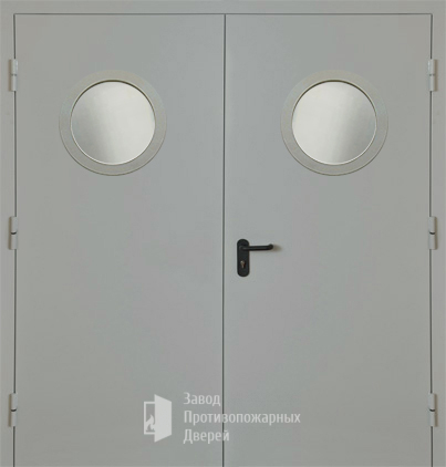 Фото двери «Двупольная с круглым стеклом EI-30» в Нижнему Новгороду