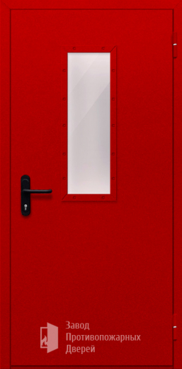 Фото двери «Однопольная со стеклом (красная)» в Нижнему Новгороду
