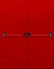 Фото двери «Двупольная глухая с антипаникой (красная)» в Нижнему Новгороду