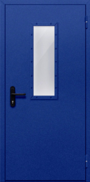 Фото двери «Однопольная со стеклом (синяя)» в Нижнему Новгороду